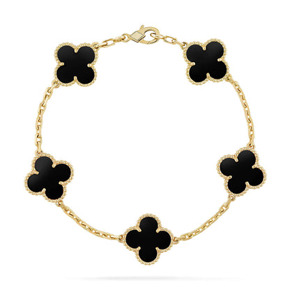 [Garvey ] CLOVER 5 MOTIF ONYXS BRACELET COLLECTION