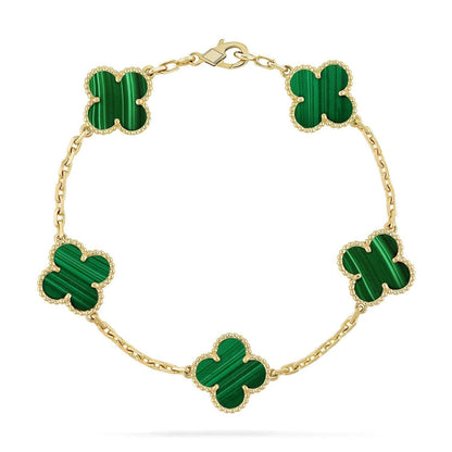 [Garvey ] CLOVER 5 MOTIF MALACHITE BRACELET COLLECTION