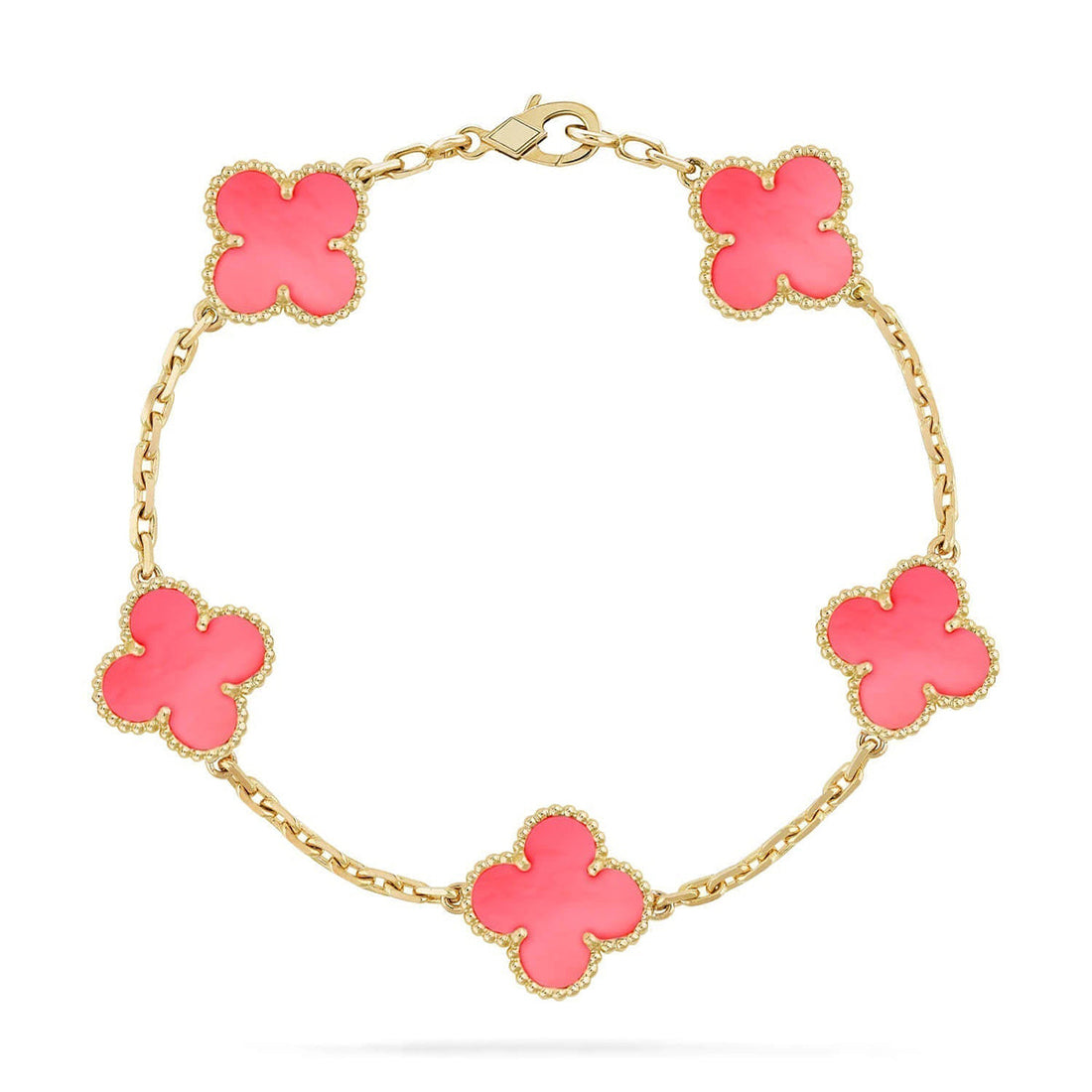 [Garvey ] CLOVER 5 MOTIFS  PINK MOP BRACELET COLLECTION