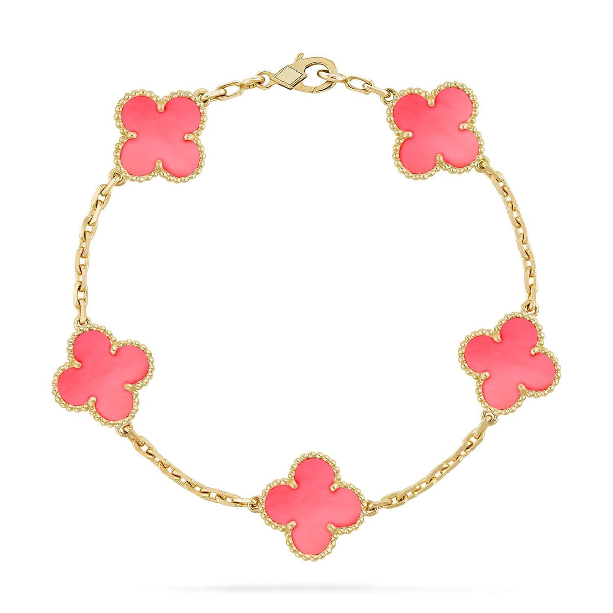 [Garvey ] CLOVER 5 MOTIFS  PINK MOP BRACELET COLLECTION
