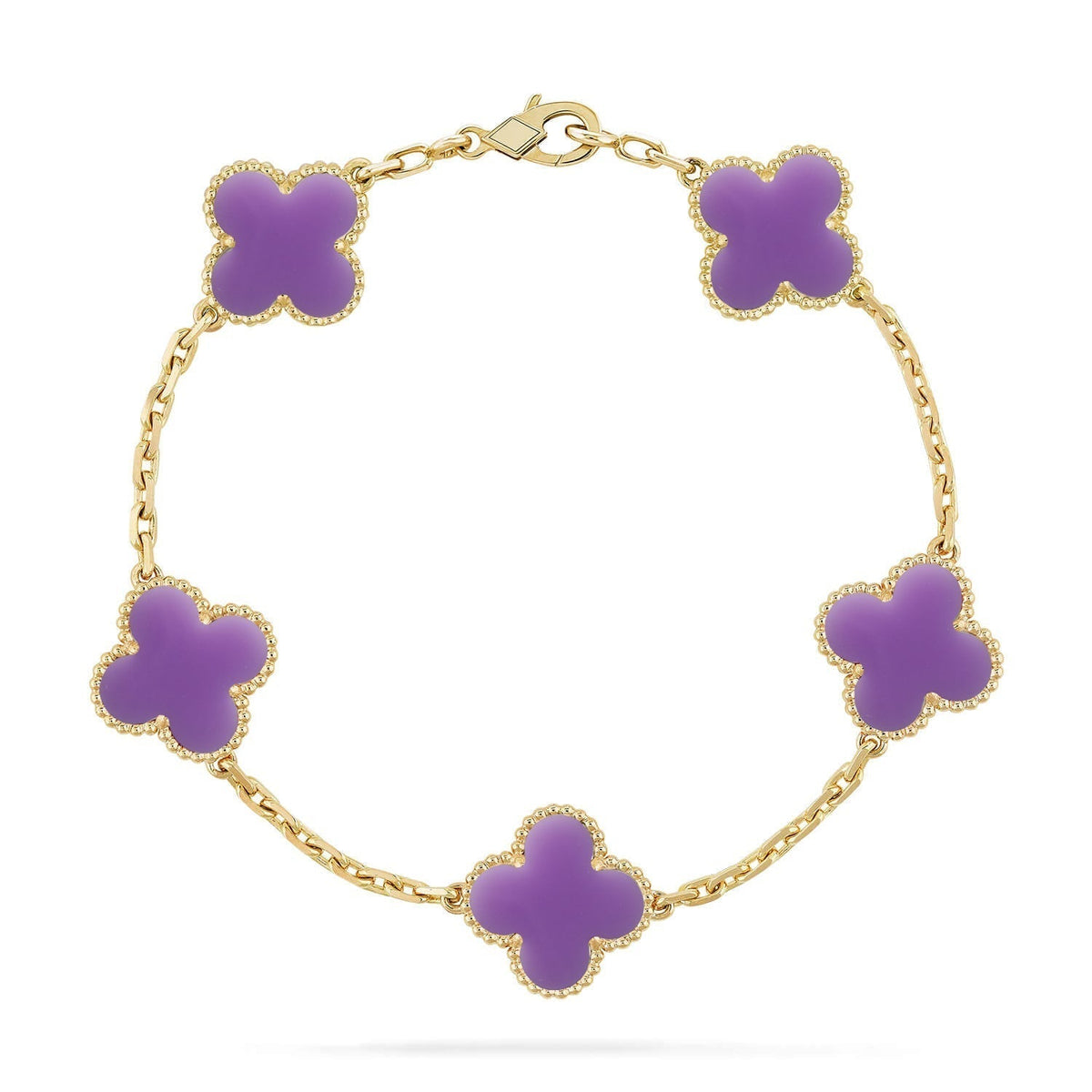 [Garvey ]CLOVER 5 MOTIF LIGHT PURPLE BRACELET COLLECTION