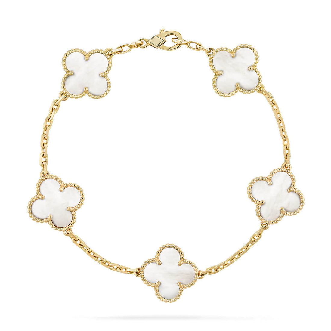 [Garvey ]CLOVER WHITE PEARL MOP 5 MOTIF BRACELET COLLECTION