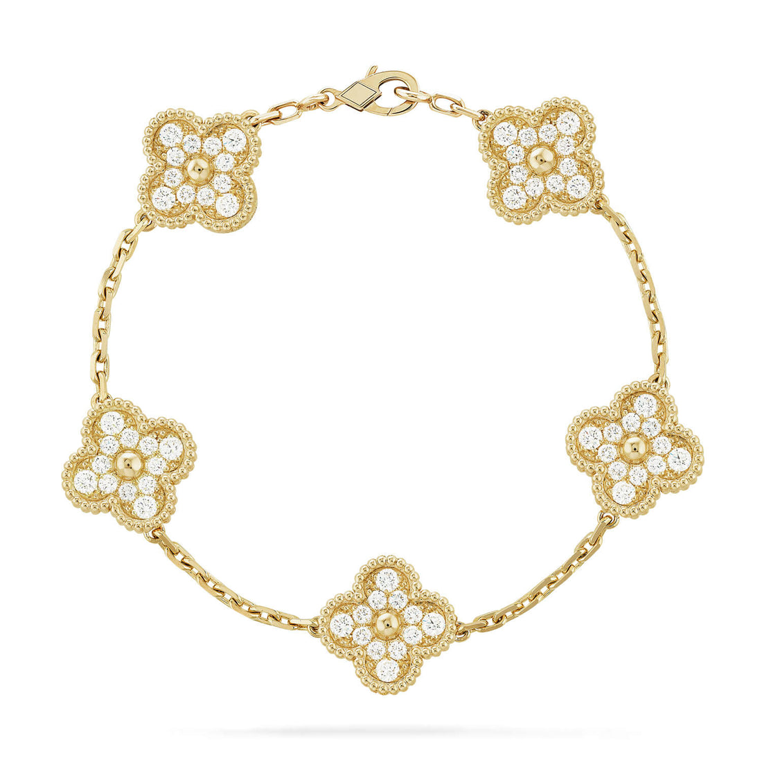 [Garvey ] CLOVER 5 MOTIF FULL DIAMOND BRACELET COLLECTION