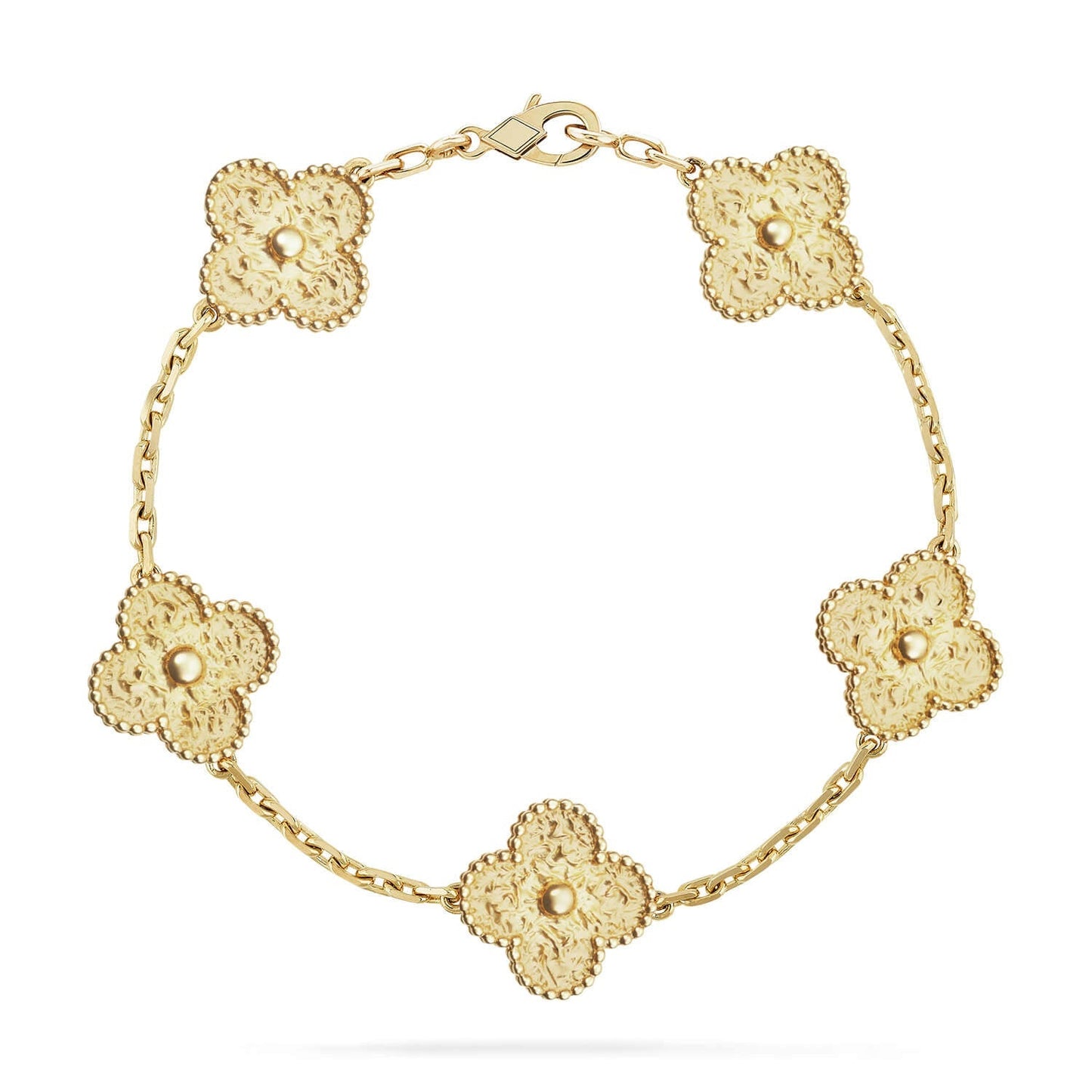 [Garvey]LUCKY CLOVER 5-MOTIF BRACELET - BRONZING