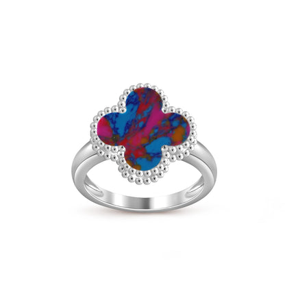 [Garvey]LUCKY CLOVER VINTAGE WHITE GOLD RING COLLECTION