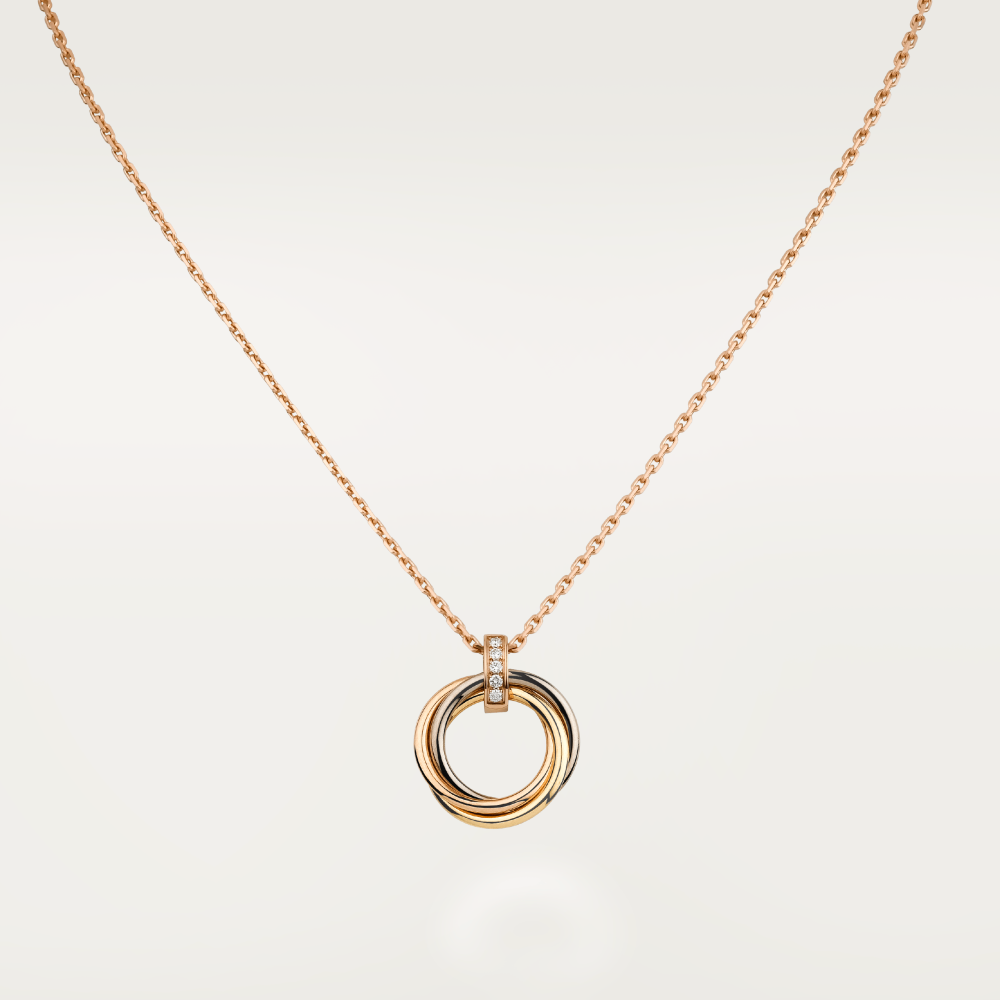 [Garvey ]TRINITY NECKLACE GOLD  DIAMONDS