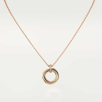 [Garvey ]TRINITY NECKLACE GOLD  DIAMONDS