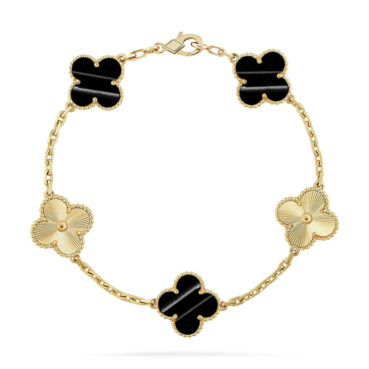 [Garvey ] CLOVER 5 MOTIF PULSAR STONE BRACELET COLLECTION