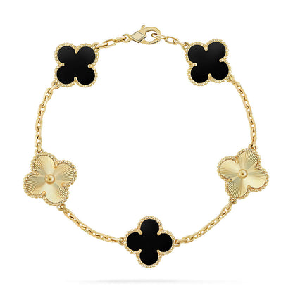 [Garvey ] CLOVER 5 MOTIF ONYXS BRACELET COLLECTION
