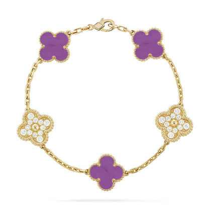 [Garvey ] CLOVER 5 MOTIF VIOLET BRACELET COLLECTION