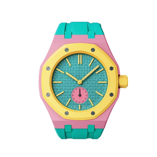 [Garvey]OAK POP EXCLUSIVE PINK AND GREEN SILICONE STRAP