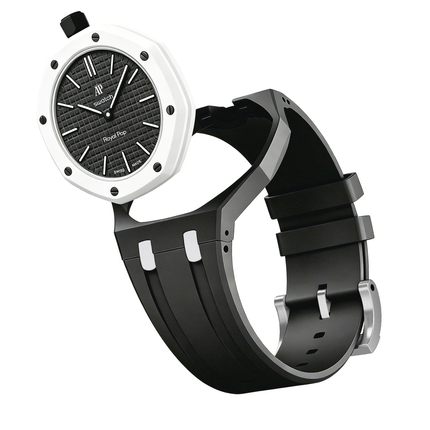 [Garvey]OAK POP EXCLUSIVE BLACK AND WHITE SILICONE STRAP