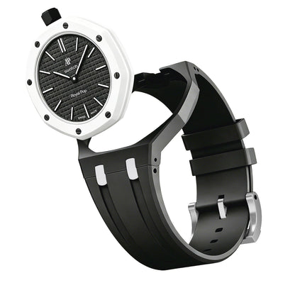[Garvey]OAK POP EXCLUSIVE BLACK AND WHITE SILICONE STRAP