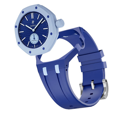 [Garvey]OAK POP EXCLUSIVE DARK BLUE AND LIGHT BLUE SILICONE STRAP