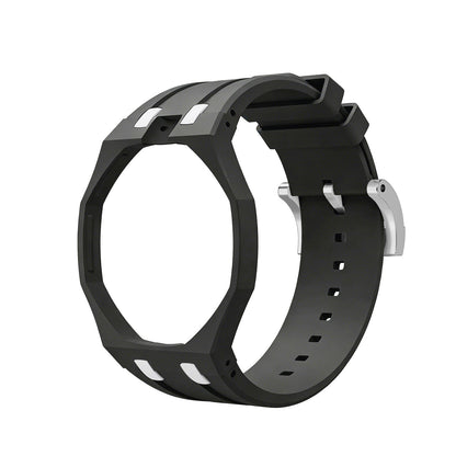 [Garvey]OAK POP EXCLUSIVE BLACK AND WHITE SILICONE STRAP