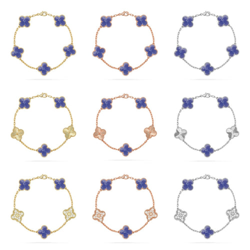 [Garvey ]CLOVER 5 MOTIF BLUE VEINS BRACELET COLLECTION