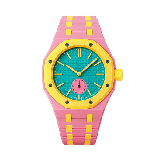 [Garvey]OAK POP EXCLUSIVE PINK AND YELLOW BIOCERAMIC STRAP