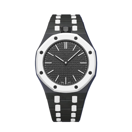 [Garvey]OAK POP EXCLUSIVE BLACK AND WHITE BIOCERAMIC STRAP