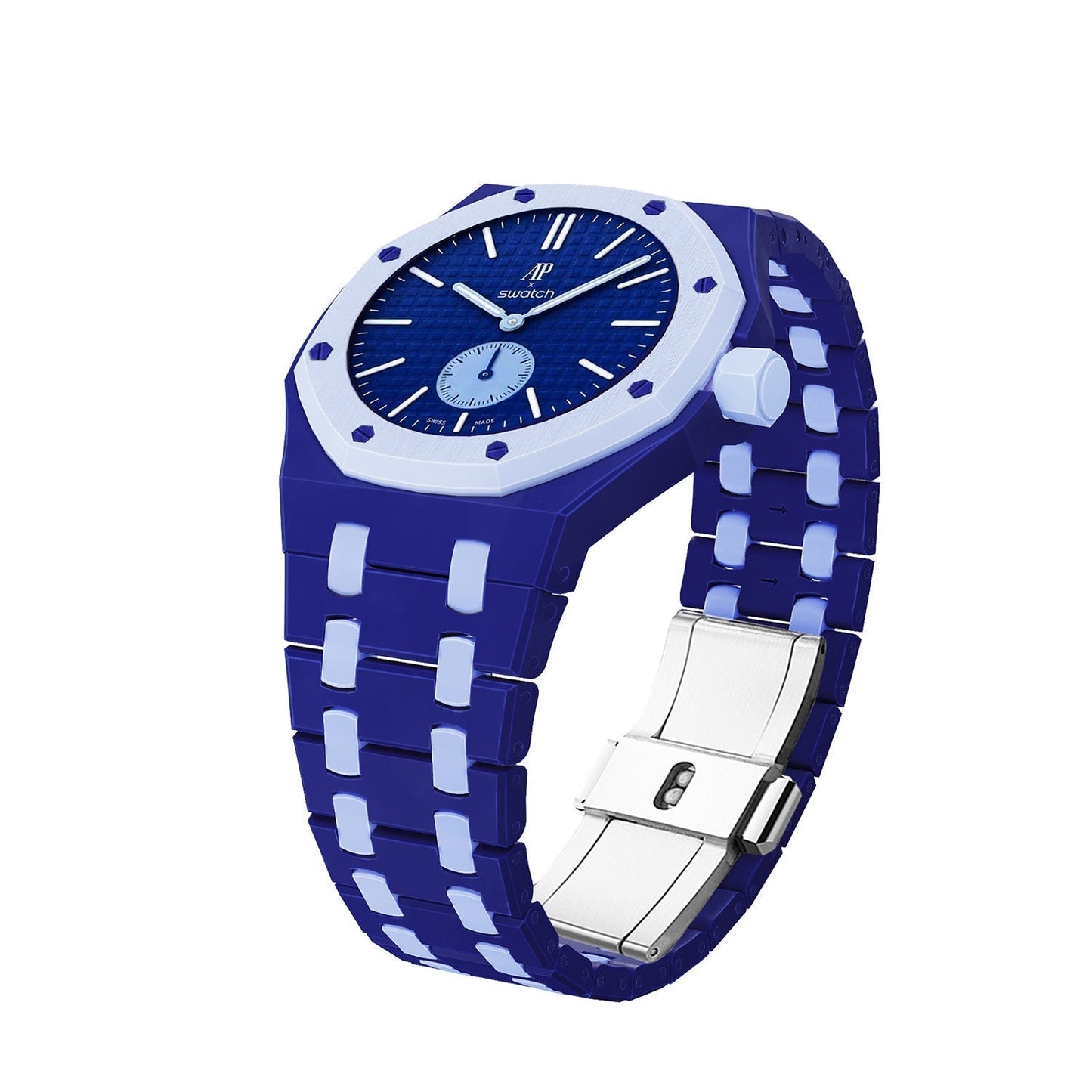 [Garvey]OAK POP EXCLUSIVE DARK BLUE AND LIGHT BLUE BIOCERAMIC STRAP