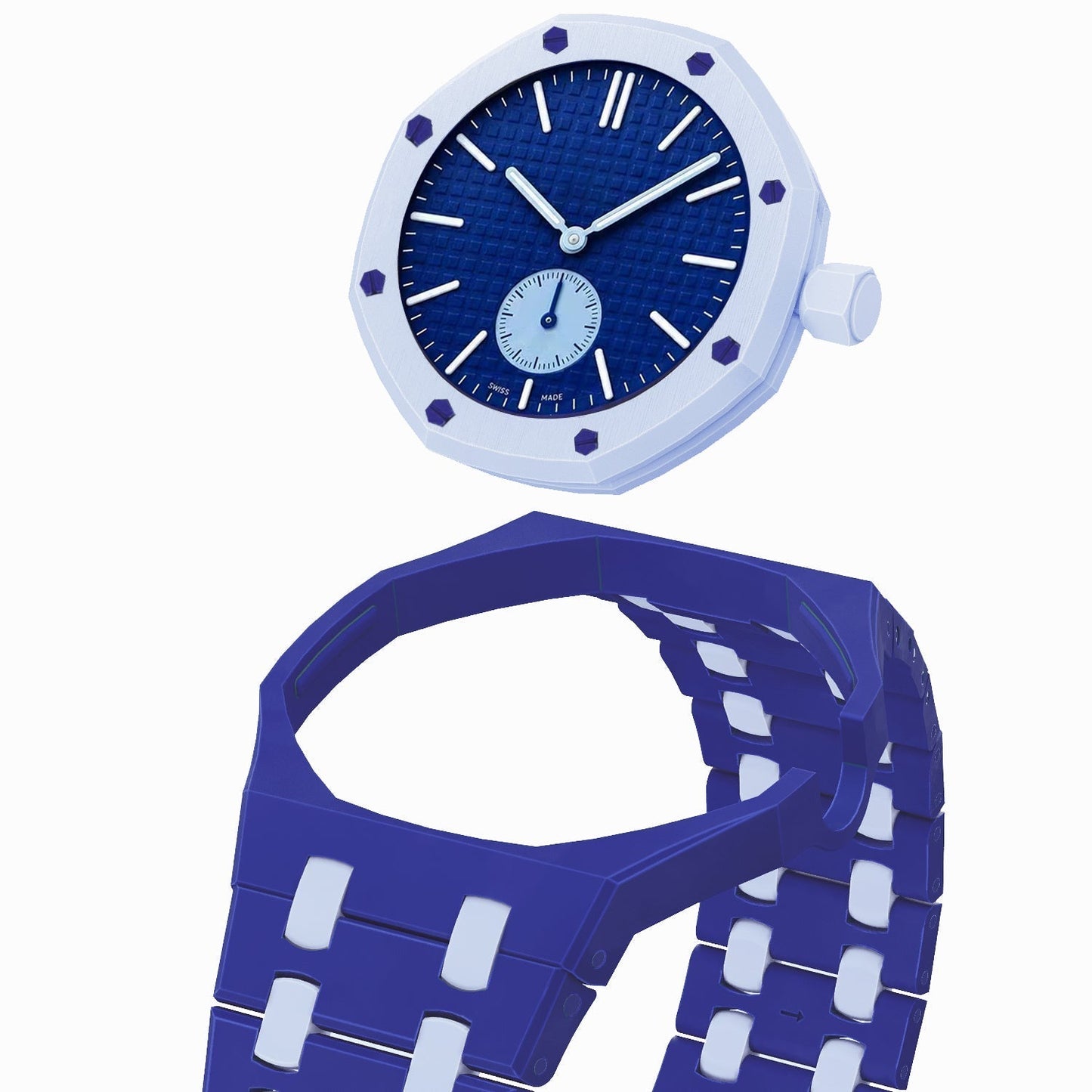 [Garvey]OAK POP EXCLUSIVE DARK BLUE AND LIGHT BLUE BIOCERAMIC STRAP