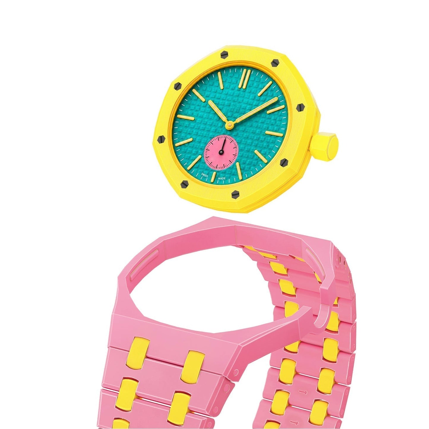 [Garvey]OAK POP EXCLUSIVE PINK AND YELLOW BIOCERAMIC STRAP