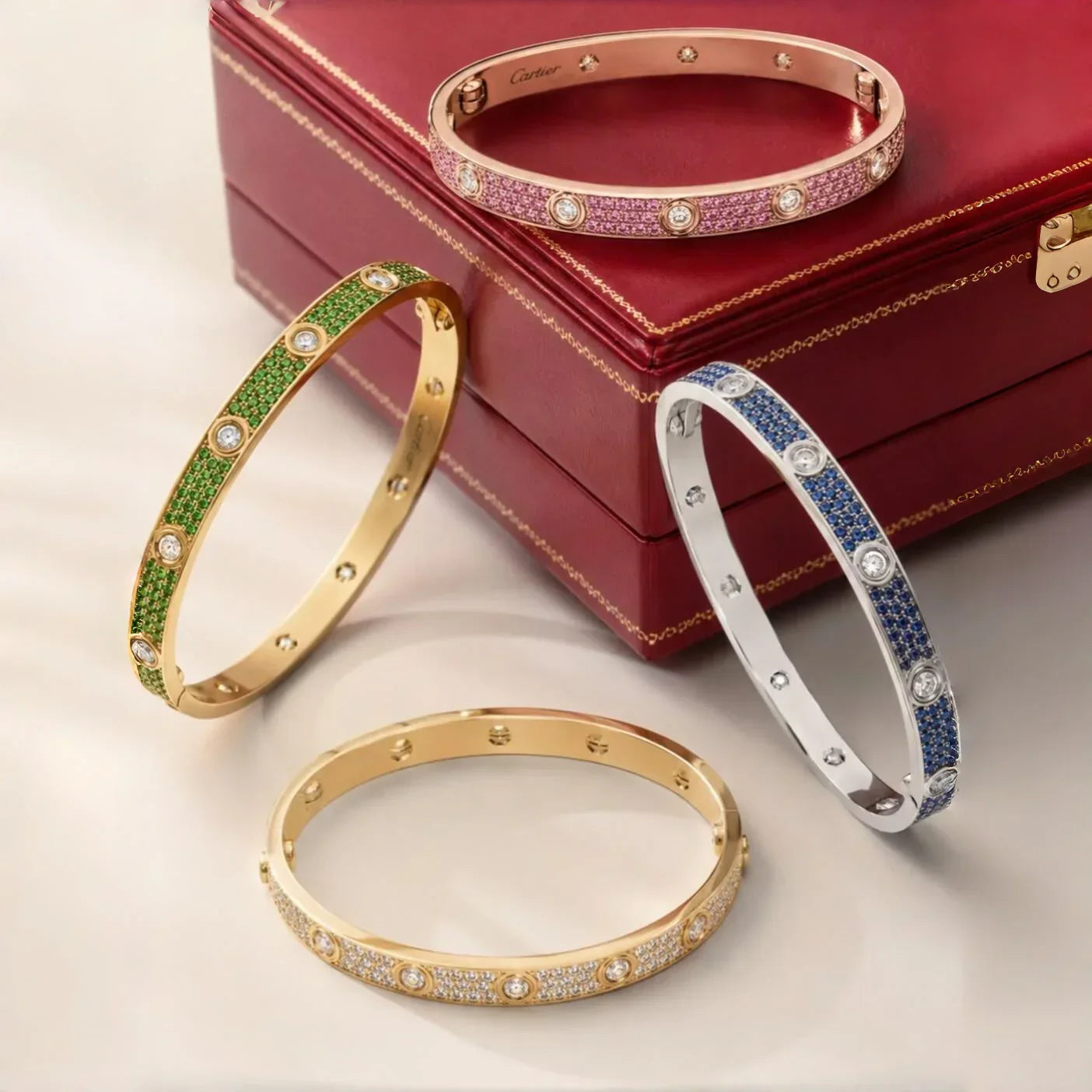 [Garvey]CLASSIC 6.1MM LOVE BRACELET 10-DIAMOND FULL PAVÉ