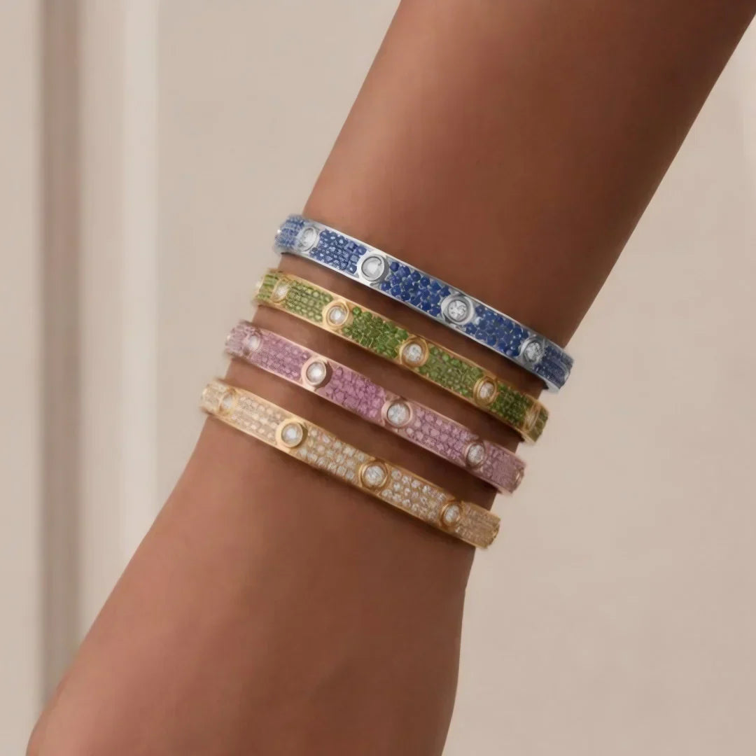 [Garvey]CLASSIC 6.1MM LOVE BRACELET 10-DIAMOND FULL PAVÉ
