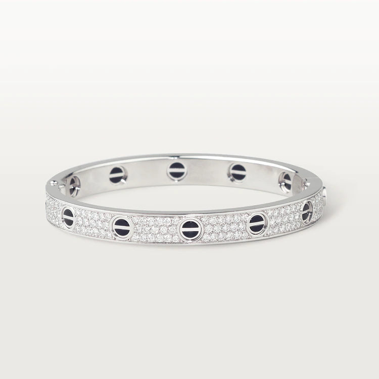 [Garvey ]LOVE BRACELET 6.1MM DIAMOND-PAVED CERAMIC