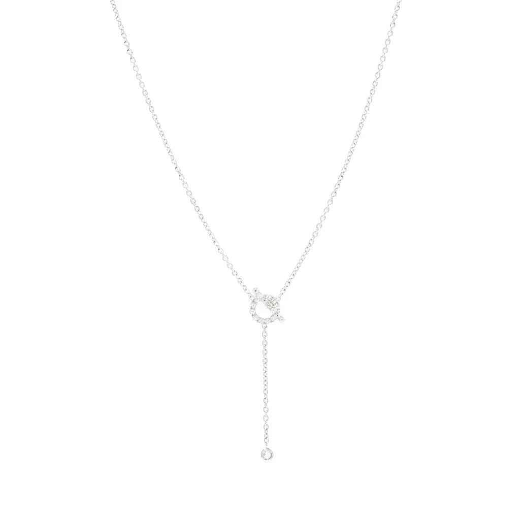 [Garvey]FINESSE SILVER DIAMOND NECKLACE