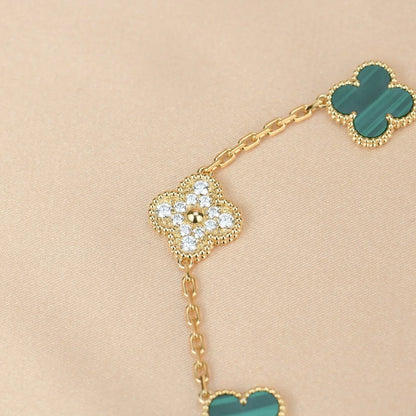 [Garvey ] CLOVER 5 MOTIF MALACHITE BRACELET COLLECTION