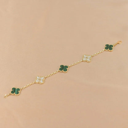 [Garvey ] CLOVER 5 MOTIF MALACHITE BRACELET COLLECTION