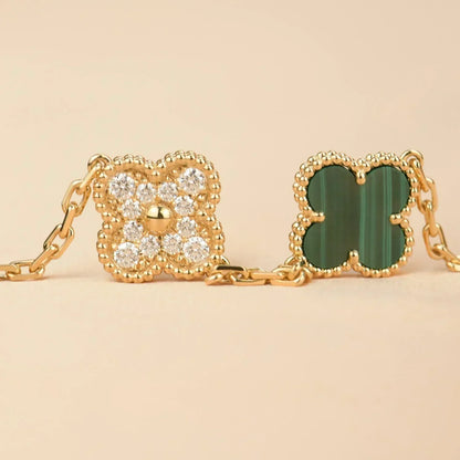 [Garvey ] CLOVER 5 MOTIF MALACHITE BRACELET COLLECTION
