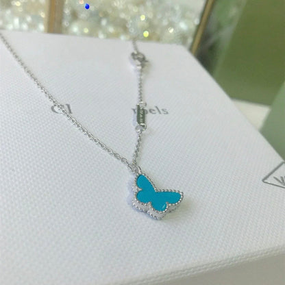 [Garvey ]BUTTERFLY TURQUOISE BUTTERFLY BRACELET SILVER