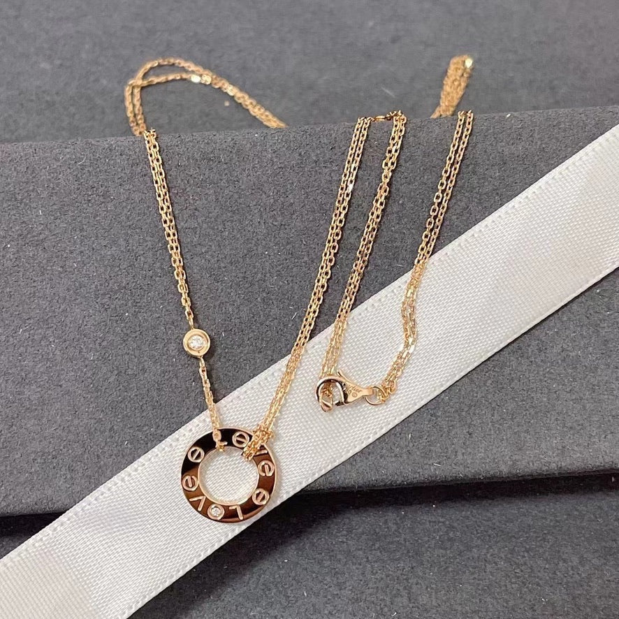 [Garvey ]LOVE NECKLACE 16MM 2 DIAMONDS