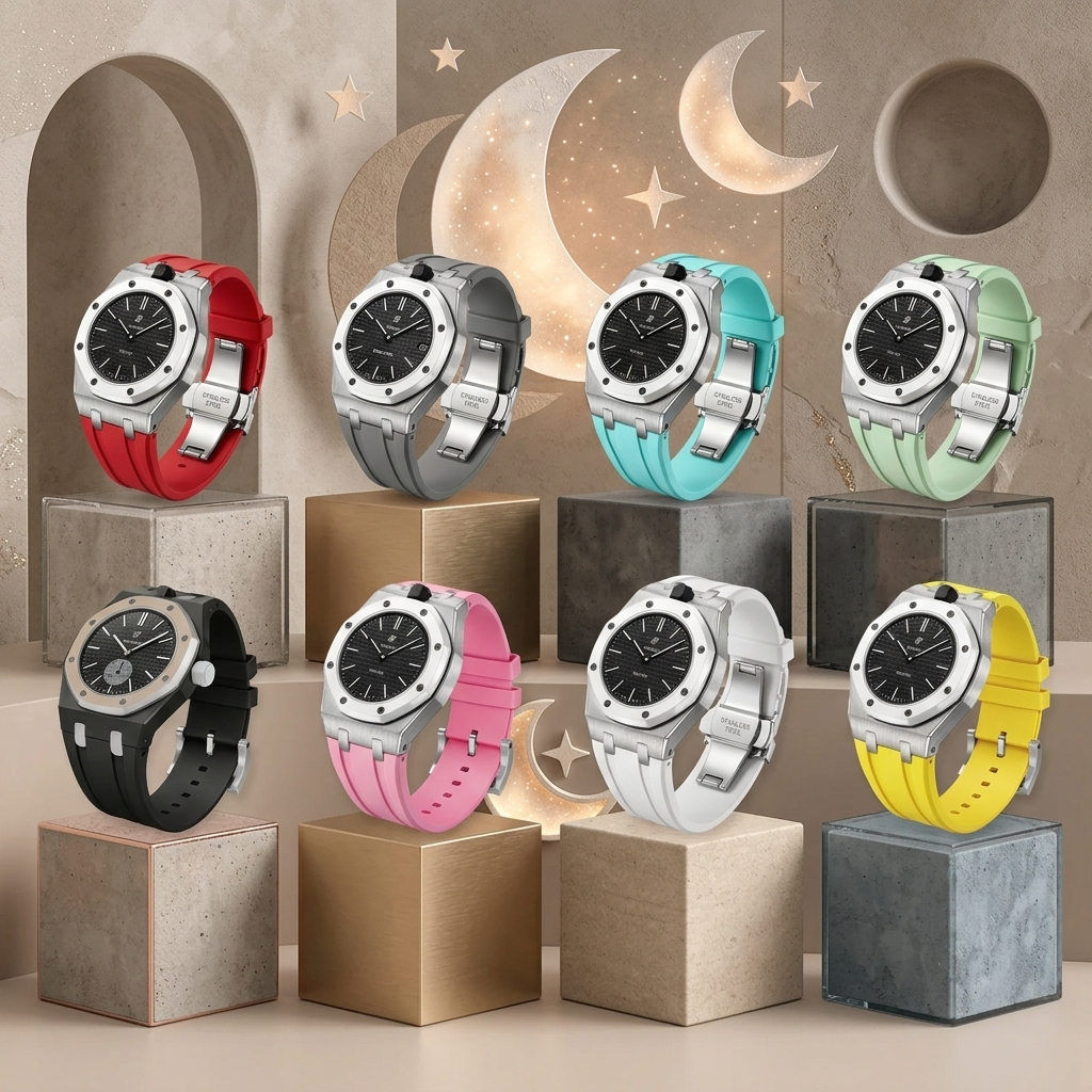 [Garvey]Royal Oak Pop Exclusive Steel Case & Silicone Strap With Cradle