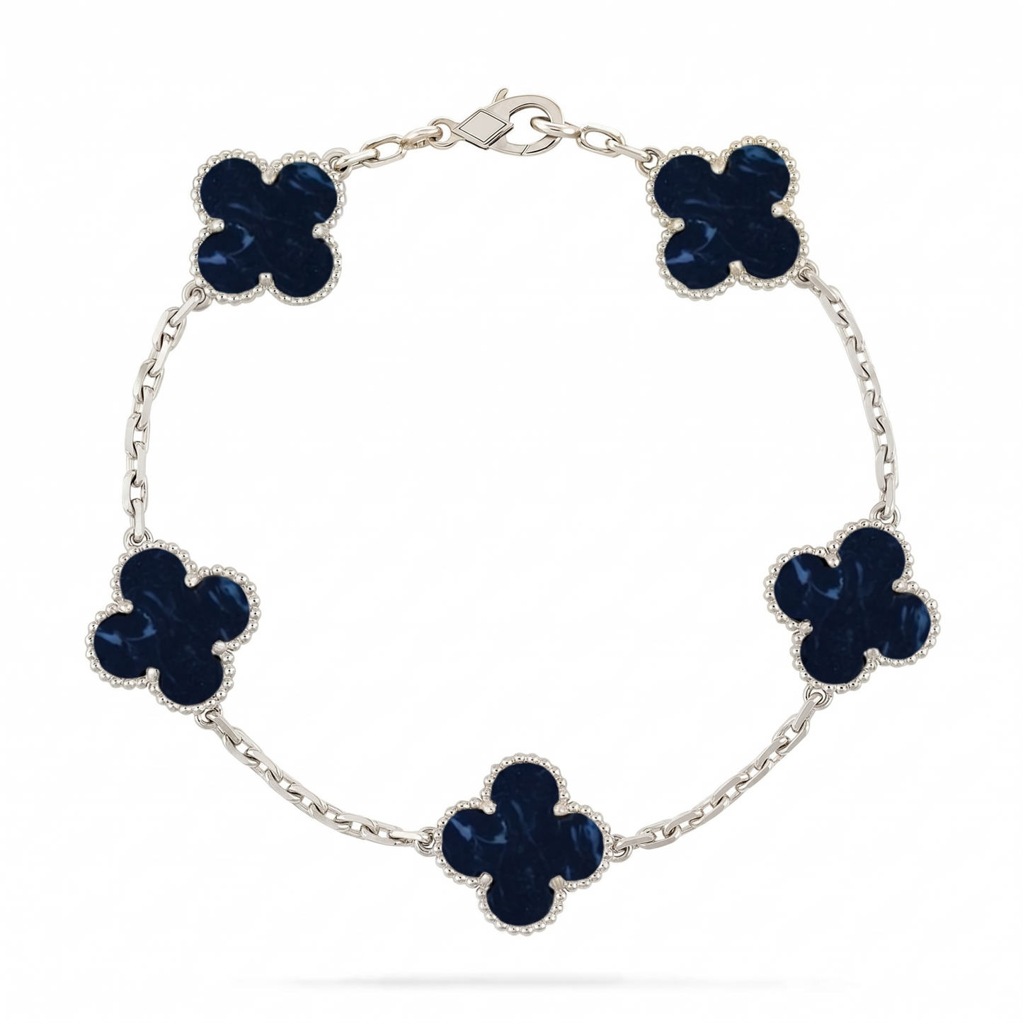 [Garvey]LUCKY CLOVER 5-MOTIF BRACELET - PIETERSITE COLLECTION