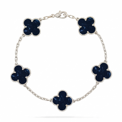 [Garvey]LUCKY CLOVER 5-MOTIF BRACELET - PIETERSITE COLLECTION