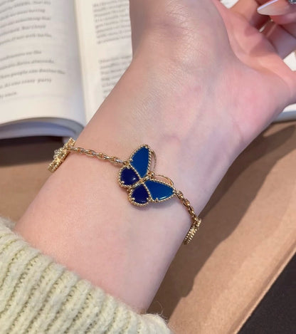 [Garvey]SPRING ENCHANTMENT BUTTERFLY & FLORAL CHARM BRACELET