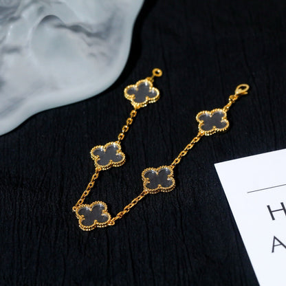 [Garvey ]CLOVER 5 MOTIF ROCK CRYSTAL BRACELET