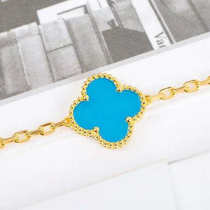 [Garvey ] CLOVER 5 MOTIF TURQUOISE BRACELET COLLECTION