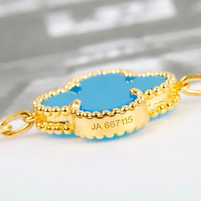 [Garvey ] CLOVER 5 MOTIF TURQUOISE BRACELET COLLECTION