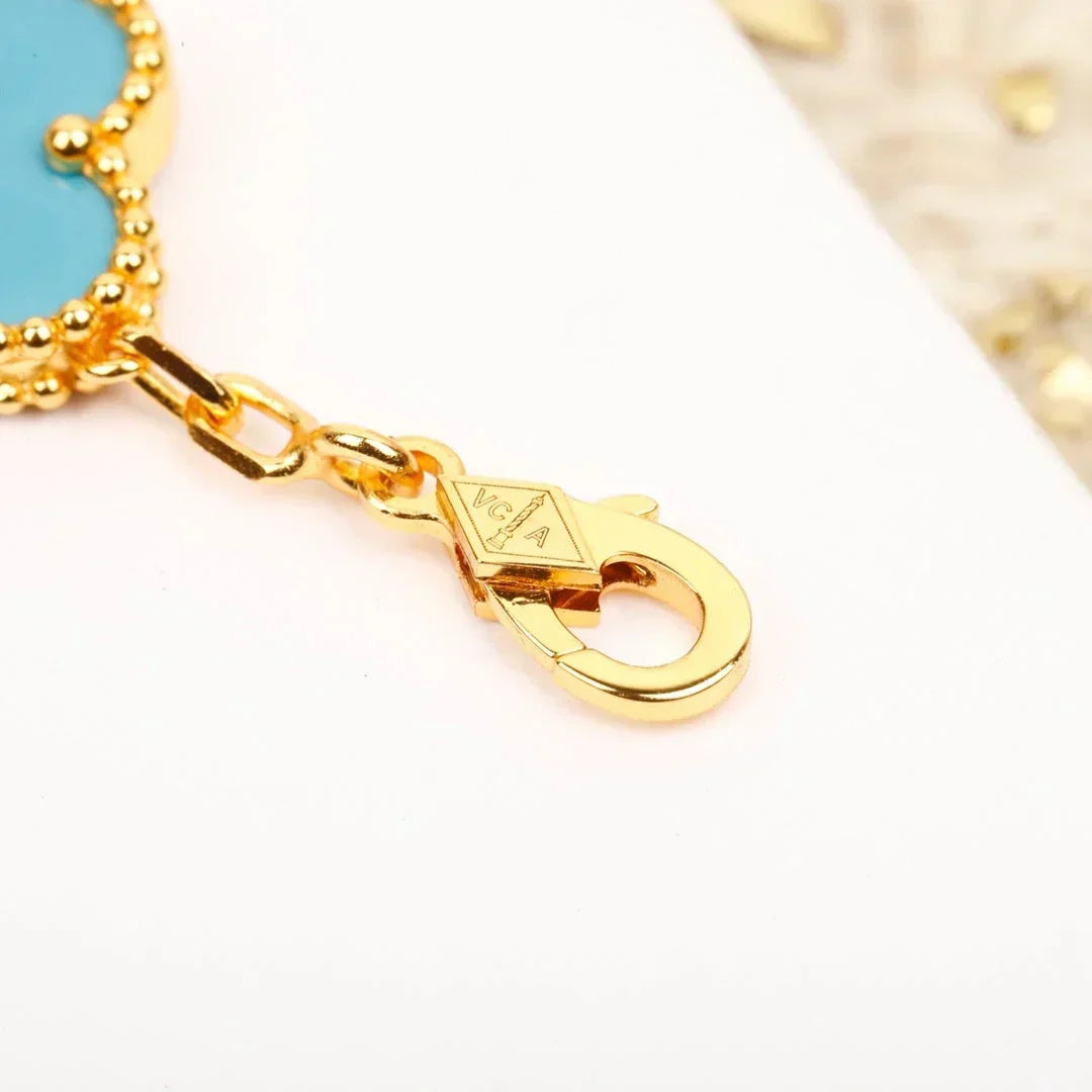 [Garvey ] CLOVER 5 MOTIF TURQUOISE BRACELET COLLECTION