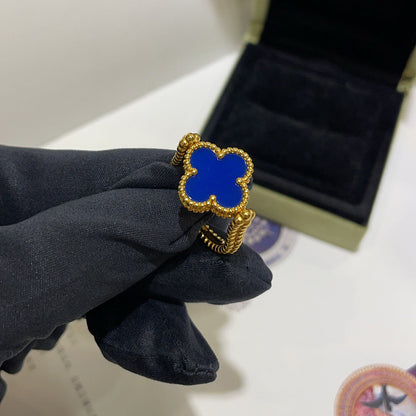 [Garvey ]CLOVER RIVERSIBLE BLUE AGATE RING
