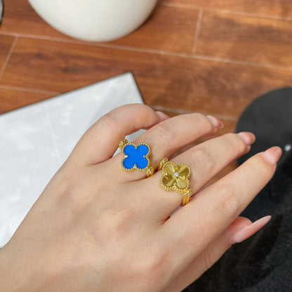 [Garvey ]CLOVER RIVERSIBLE BLUE AGATE RING