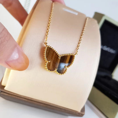 [Garvey ] TIGER__ EYE BUTTERFLY NECKLACE