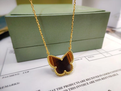 [Garvey ] TIGER__ EYE BUTTERFLY NECKLACE