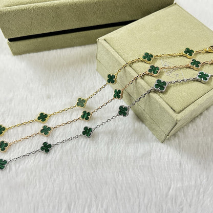 [Garvey ]CLOVER 6 MOTIF MALACHITE BRACELET