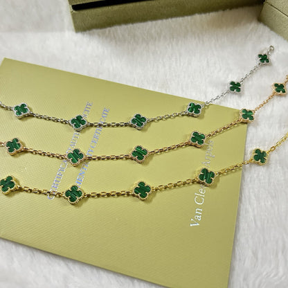 [Garvey ]CLOVER 6 MOTIF MALACHITE BRACELET