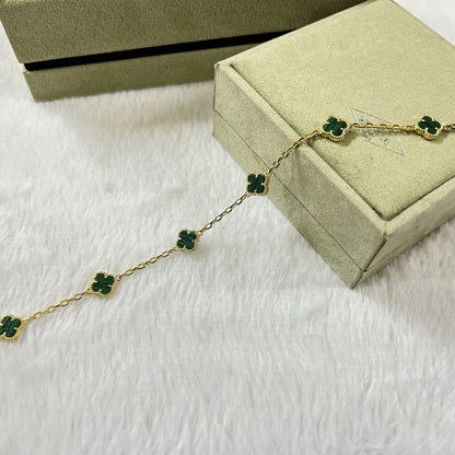 [Garvey ]CLOVER 6 MOTIF MALACHITE BRACELET
