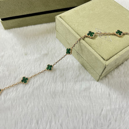 [Garvey ]CLOVER 6 MOTIF MALACHITE BRACELET
